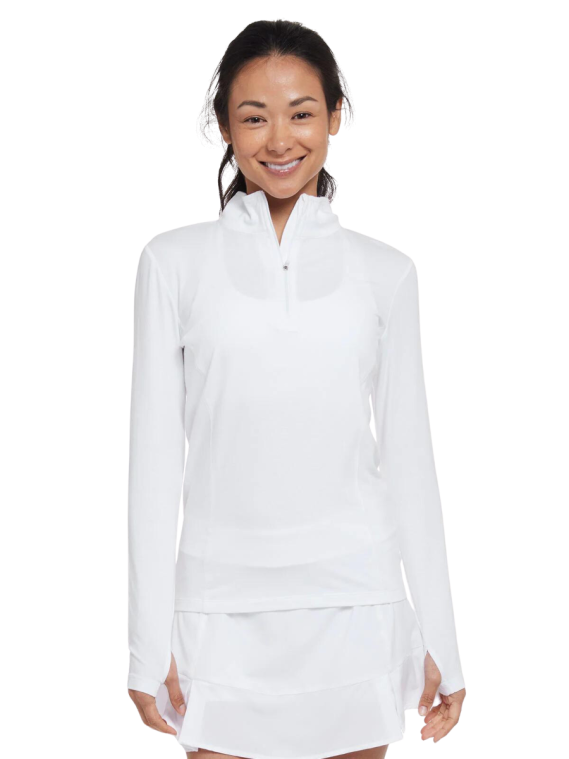 Women's Recess Qtr Zip White