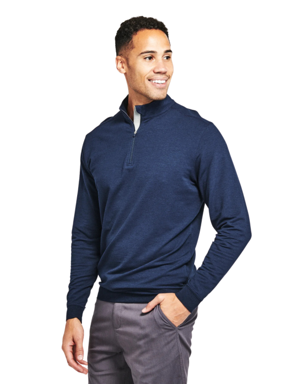 tasc Cloud French Terry Quarter Zip Navy