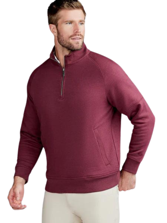 tasc Transcend Fleece Quarter Zip - Wineberry