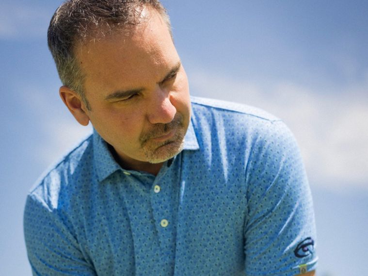 tasc Cloud Polo Palmetto Print