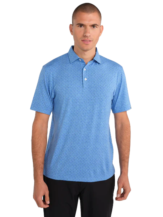 tasc Cloud Polo Palmetto Print